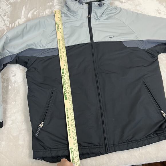 VTG Nike Jacket Mens XL Black Grey Full Zip Y2K Outerwear Retro Athleisure - Picture 6 of 14